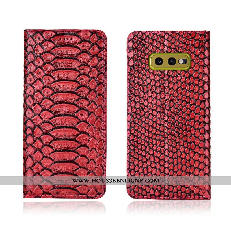 Étui Samsung Galaxy S10e Cuir Véritable Cuir Incassable Étoile Fluide Doux Tout Compris Coque Noir