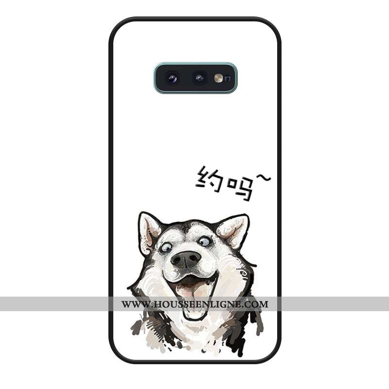 Étui Samsung Galaxy S10e Dessin Animé Silicone Téléphone Portable Amoureux Blanc Étoile Coque Blanch