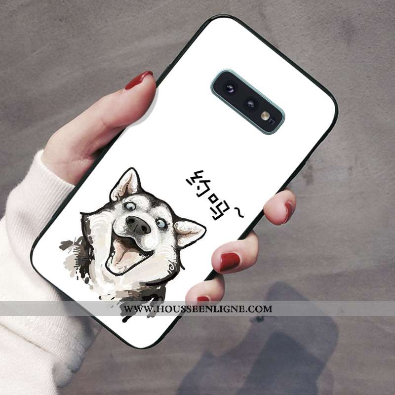 Étui Samsung Galaxy S10e Dessin Animé Silicone Téléphone Portable Amoureux Blanc Étoile Coque Blanch