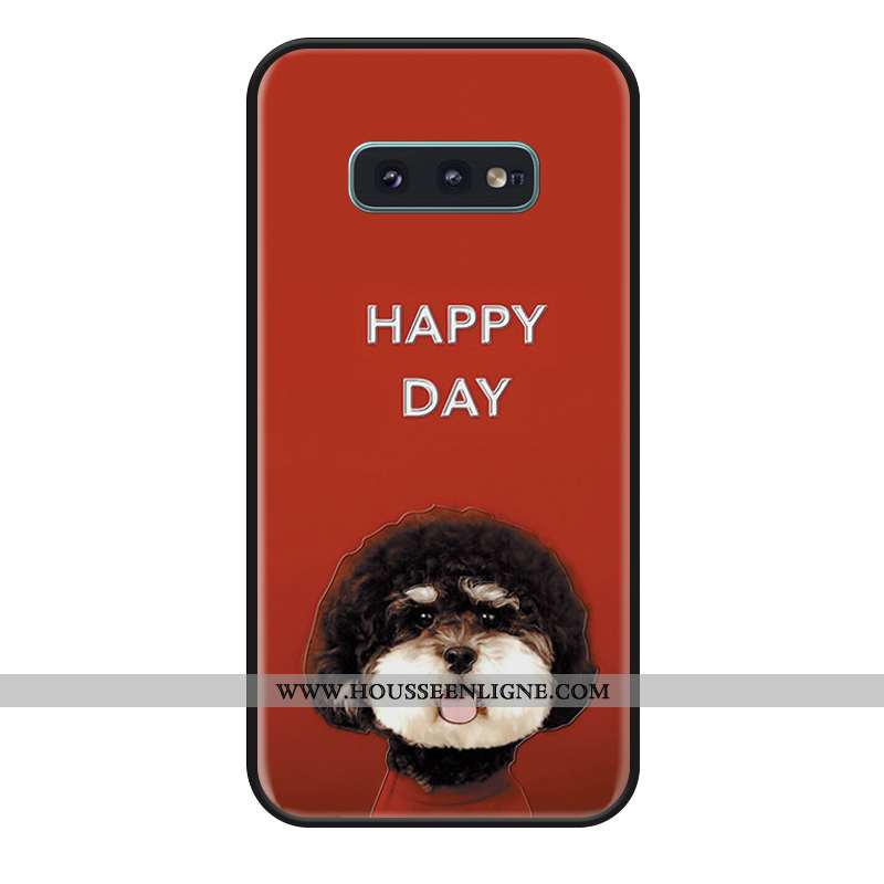 Étui Samsung Galaxy S10e Dessin Animé Silicone Étoile Coque Incassable Téléphone Portable Rouge