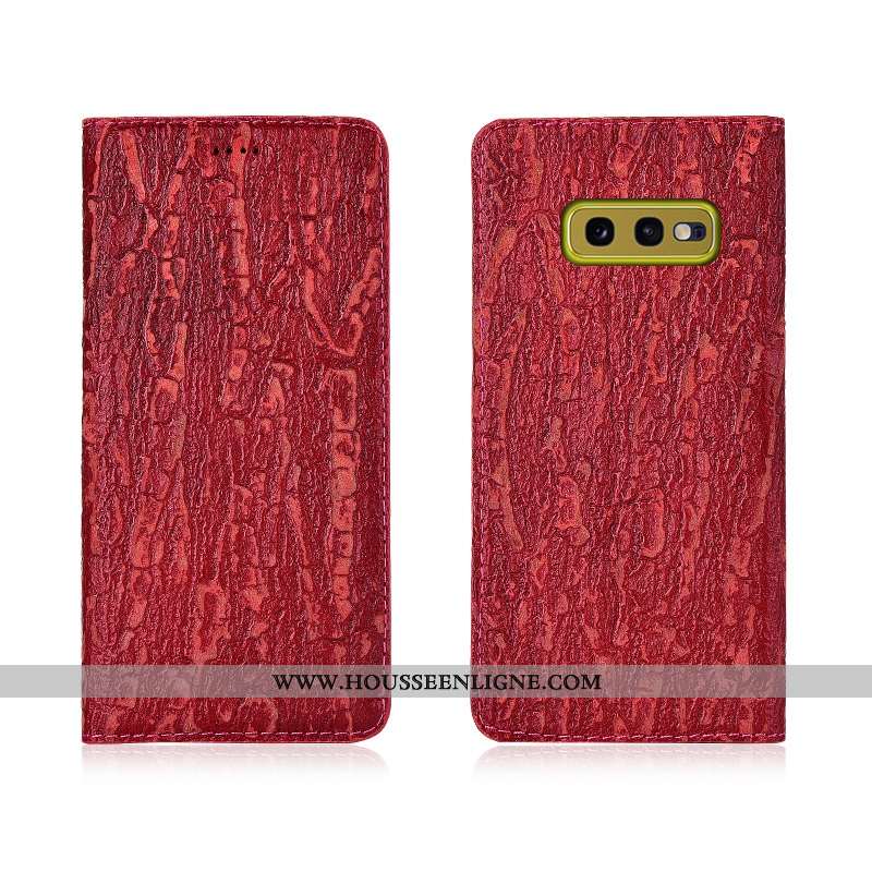 Étui Samsung Galaxy S10e Fluide Doux Protection Coque Téléphone Portable Cuir Incassable Cuir Vérita