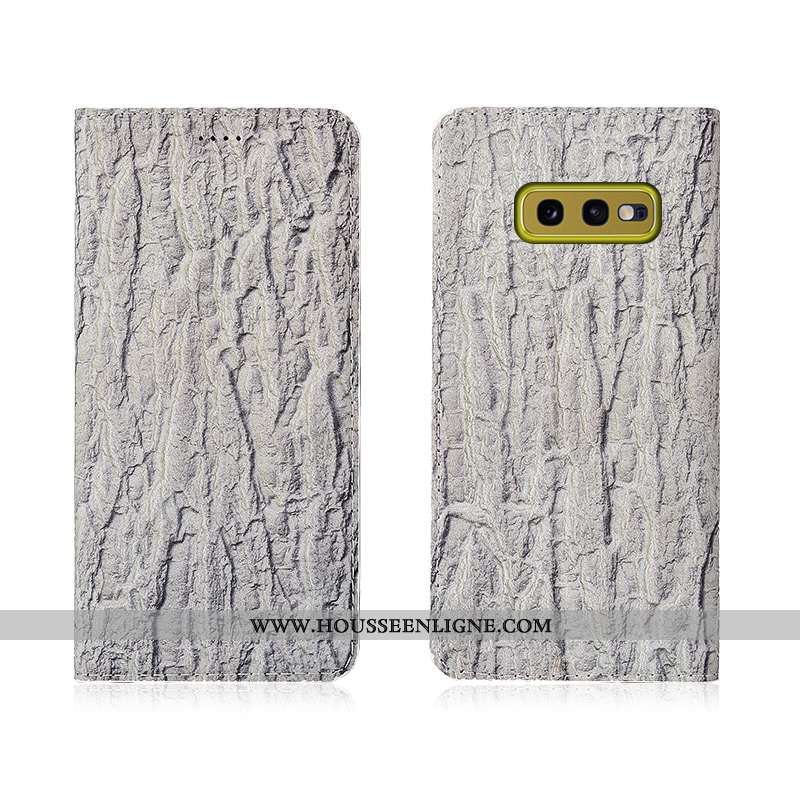 Étui Samsung Galaxy S10e Fluide Doux Protection Coque Téléphone Portable Cuir Incassable Cuir Vérita