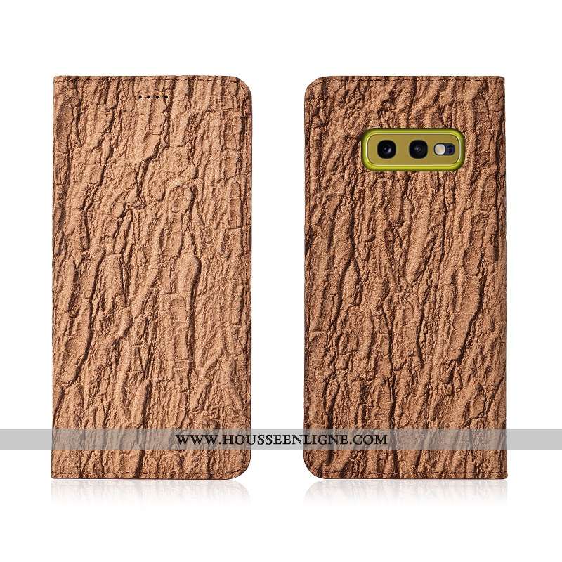 Étui Samsung Galaxy S10e Fluide Doux Protection Coque Téléphone Portable Cuir Incassable Cuir Vérita
