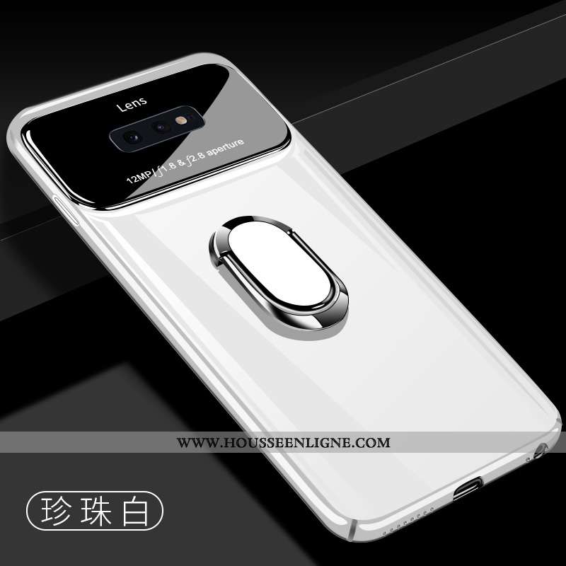 Étui Samsung Galaxy S10e Fluide Doux Protection Noir Support Magnétisme Cœur Étoile