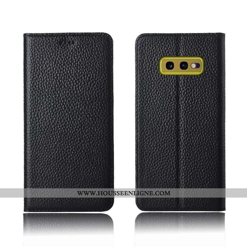 Étui Samsung Galaxy S10e Protection Cuir Véritable Étoile Fluide Doux Clamshell Incassable Rose
