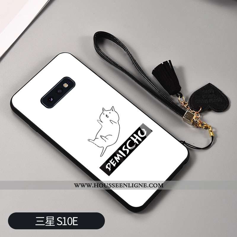 Étui Samsung Galaxy S10e Protection Verre Net Rouge Tendance Incassable Tout Compris Amoureux Blanch