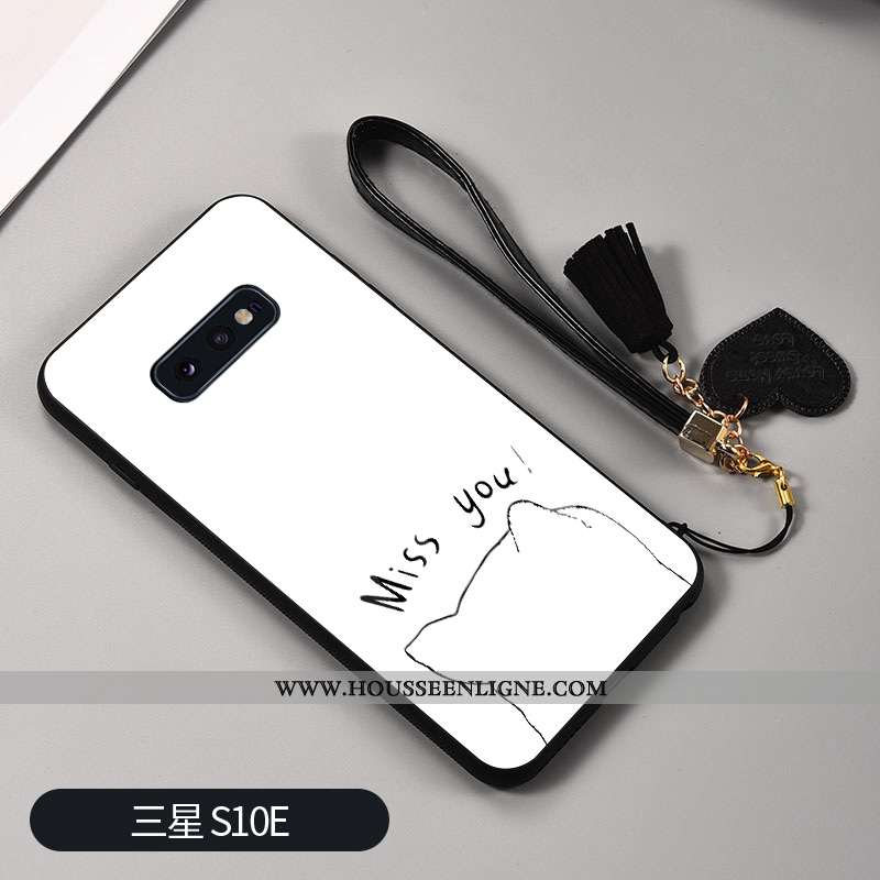 Étui Samsung Galaxy S10e Protection Verre Net Rouge Tendance Incassable Tout Compris Amoureux Blanch