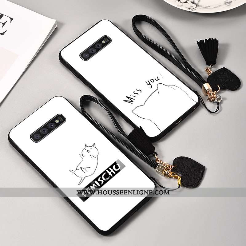 Étui Samsung Galaxy S10e Protection Verre Net Rouge Tendance Incassable Tout Compris Amoureux Blanch
