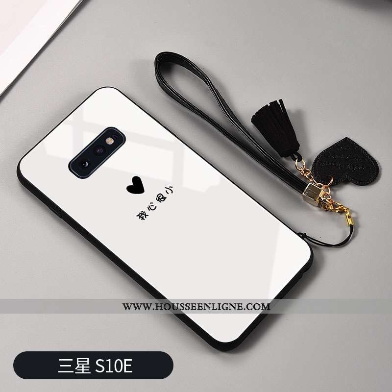 Étui Samsung Galaxy S10e Protection Verre Téléphone Portable Vent Net Rouge Frais Noir