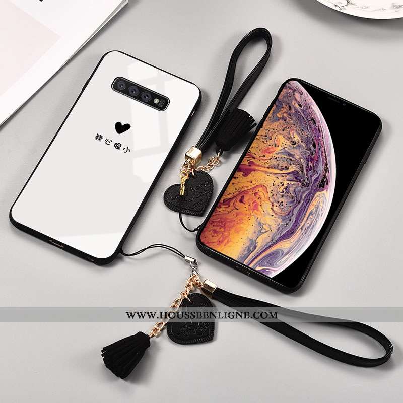 Étui Samsung Galaxy S10e Protection Verre Téléphone Portable Vent Net Rouge Frais Noir