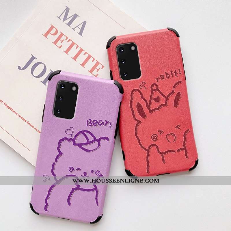 Étui Samsung Galaxy S20 Charmant Ultra Souriant Protection Tendance Incassable Silicone Rouge