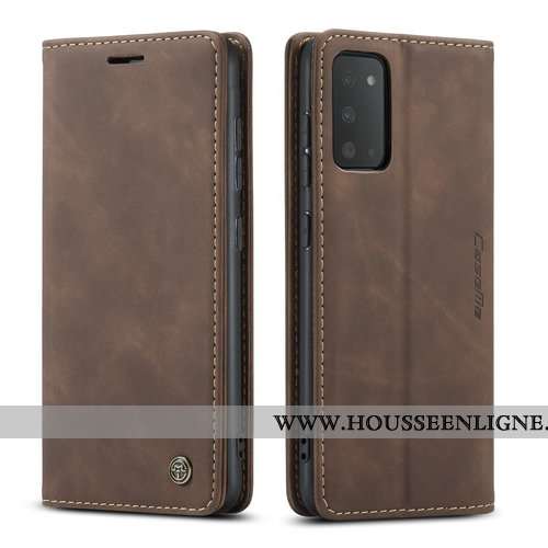 Étui Samsung Galaxy S20+ Créatif Tendance Cuir Incassable Téléphone Portable Coque Khaki