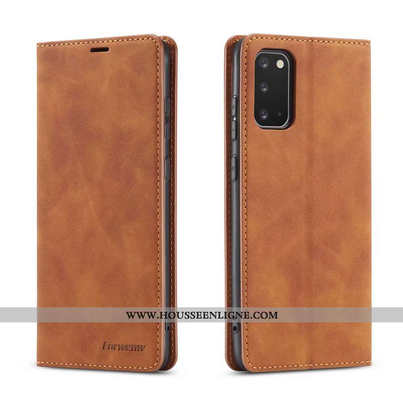Étui Samsung Galaxy S20 Cuir Créatif Portefeuilles Coque Carte Étoile Rouge