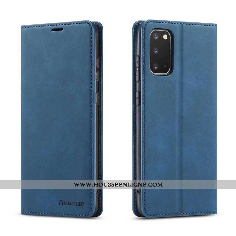 Étui Samsung Galaxy S20 Cuir Créatif Portefeuilles Coque Carte Étoile Rouge