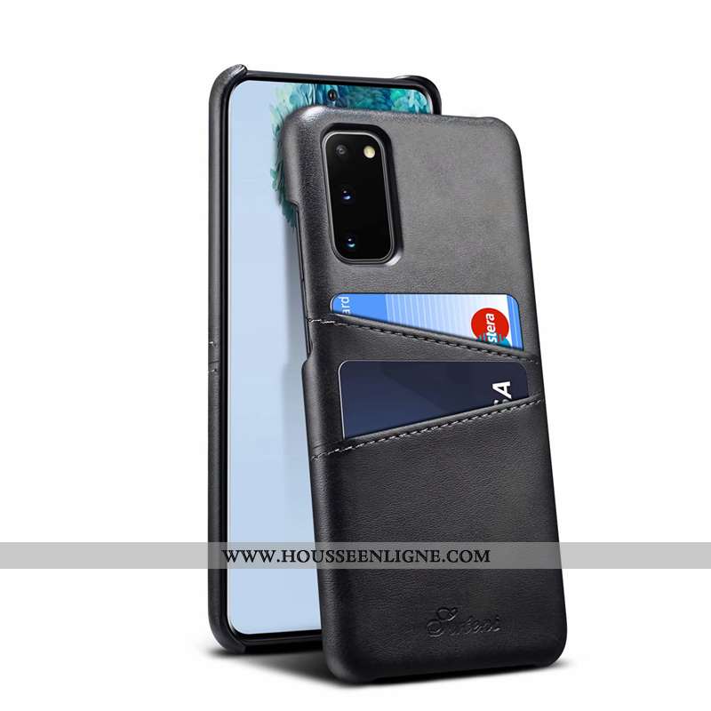 Étui Samsung Galaxy S20 Cuir Protection Gris Téléphone Portable Coque Étoile