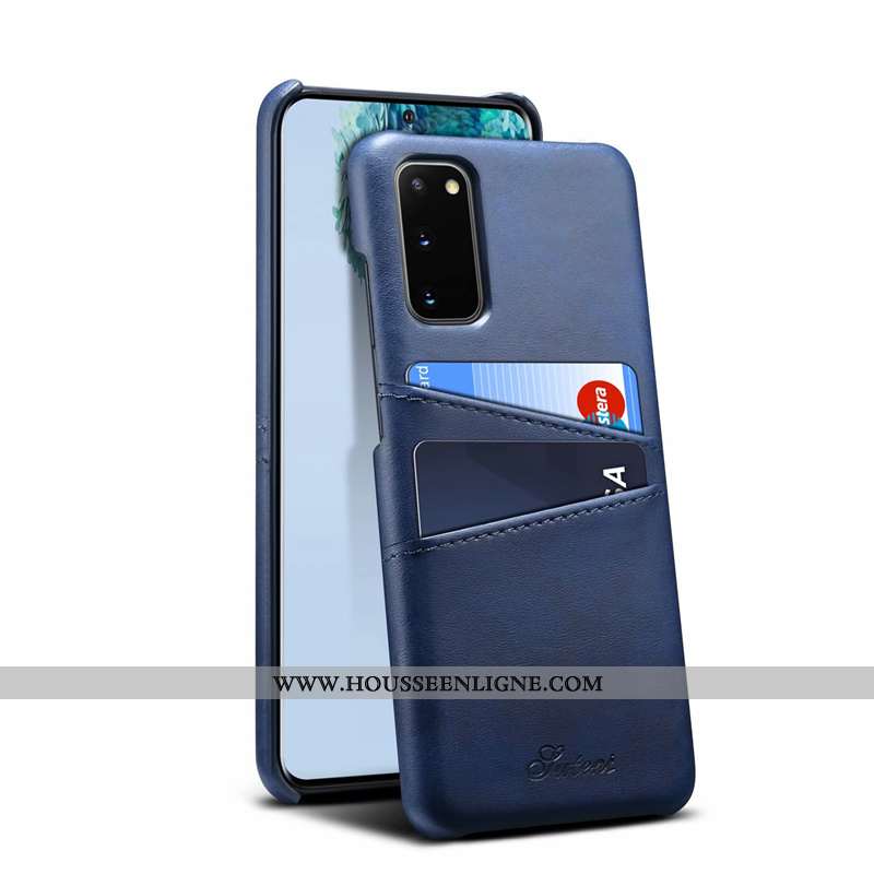 Étui Samsung Galaxy S20 Cuir Protection Gris Téléphone Portable Coque Étoile