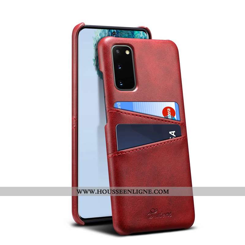 Étui Samsung Galaxy S20 Cuir Protection Gris Téléphone Portable Coque Étoile