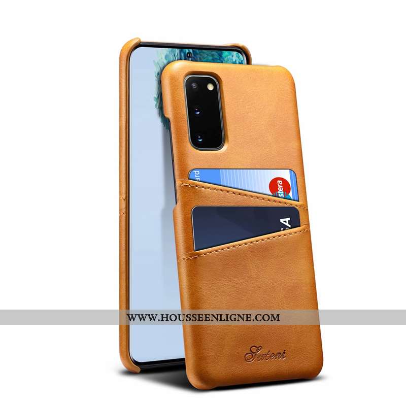 Étui Samsung Galaxy S20 Cuir Protection Gris Téléphone Portable Coque Étoile