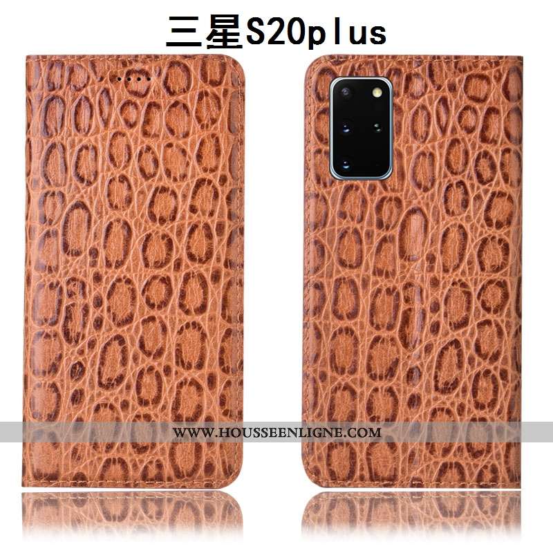 Étui Samsung Galaxy S20+ Cuir Véritable Protection Étoile Coque Vin Rouge Tout Compris Téléphone Por