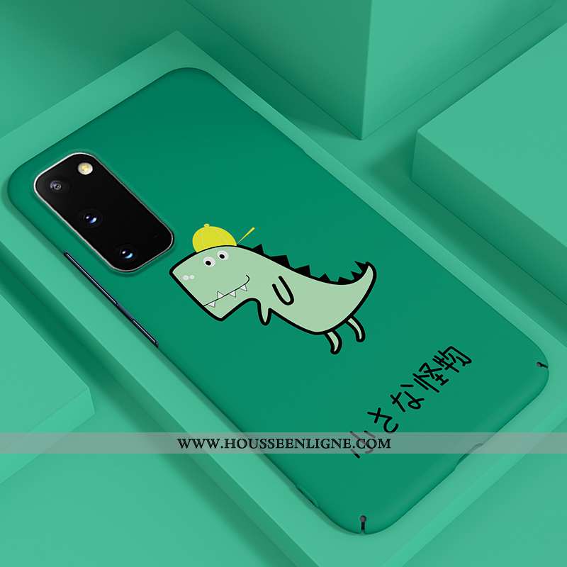 Étui Samsung Galaxy S20 Délavé En Daim Dessin Animé Tendance Luxe Ultra Tout Compris Légère Verte