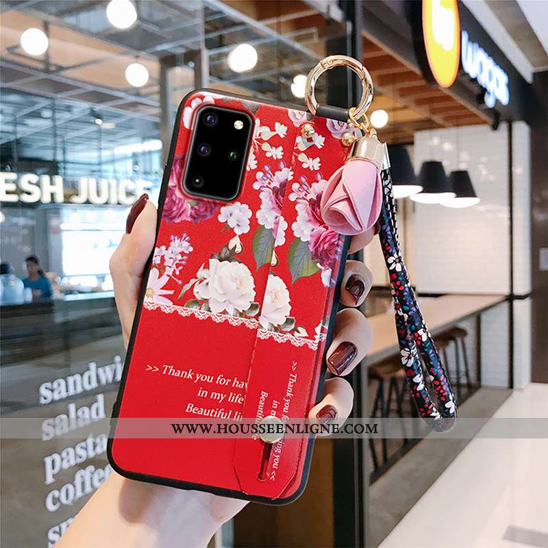 Étui Samsung Galaxy S20+ Délavé En Daim Tendance Légère Protection Tout Compris Silicone Nouveau Rou