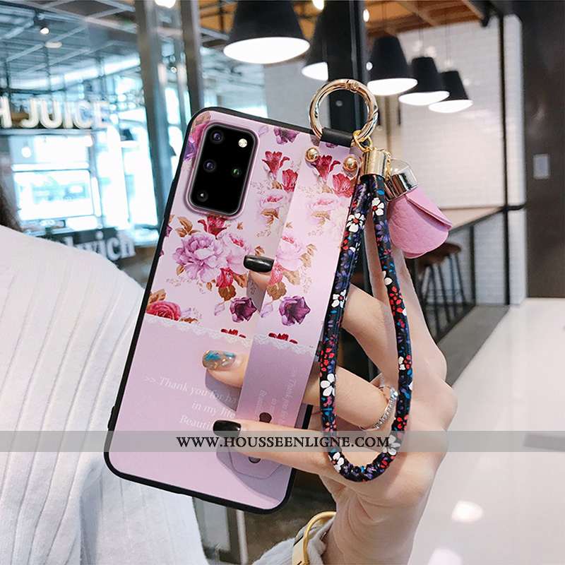 Étui Samsung Galaxy S20+ Délavé En Daim Tendance Légère Protection Tout Compris Silicone Nouveau Rou