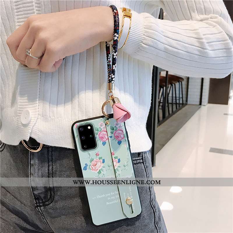 Étui Samsung Galaxy S20+ Délavé En Daim Tendance Légère Protection Tout Compris Silicone Nouveau Rou
