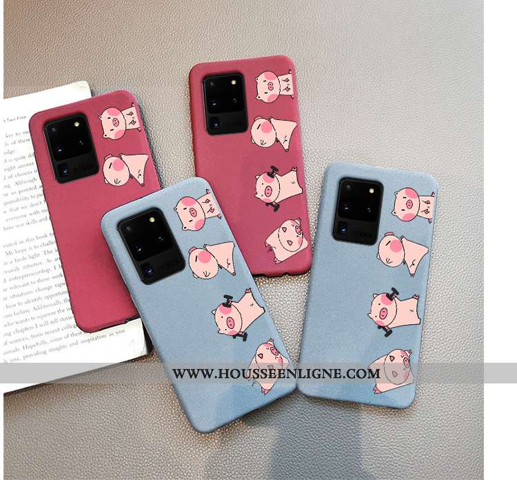 Étui Samsung Galaxy S20+ Fluide Doux Protection Incassable Délavé En Daim Rouge Tendance Coque