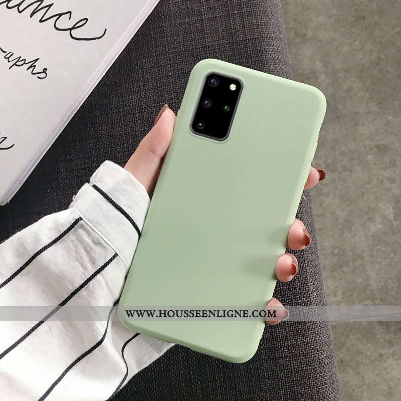 Étui Samsung Galaxy S20+ Légère Fluide Doux Tout Compris Incassable Jaune Couleur Unie