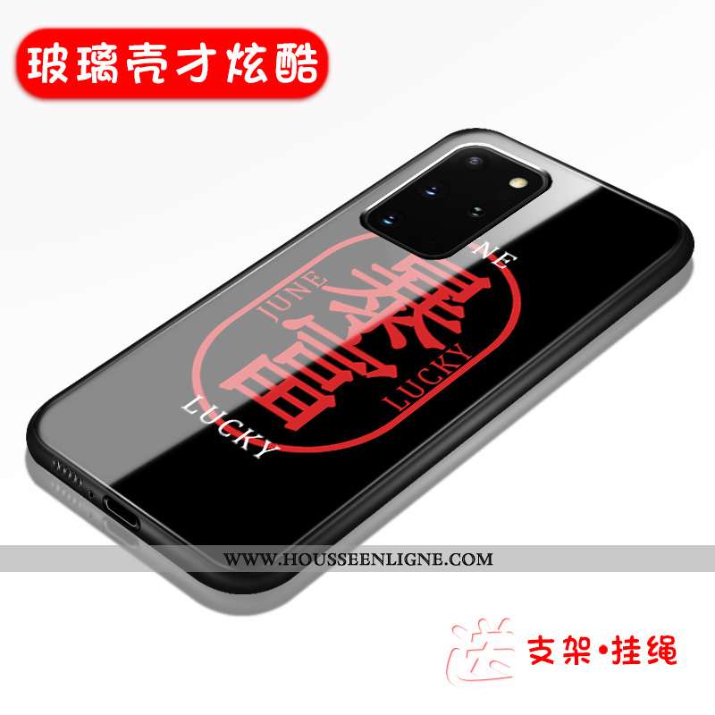 Étui Samsung Galaxy S20+ Mode Délavé En Daim Noir Coque Silicone Incassable Tendance