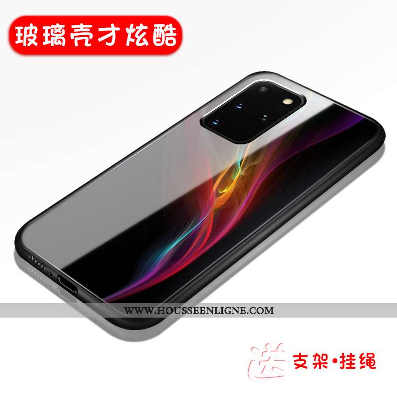 Étui Samsung Galaxy S20+ Mode Délavé En Daim Noir Coque Silicone Incassable Tendance