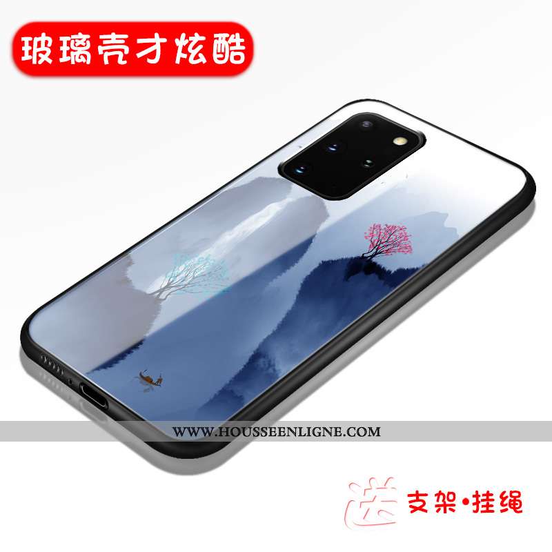 Étui Samsung Galaxy S20+ Mode Délavé En Daim Noir Coque Silicone Incassable Tendance