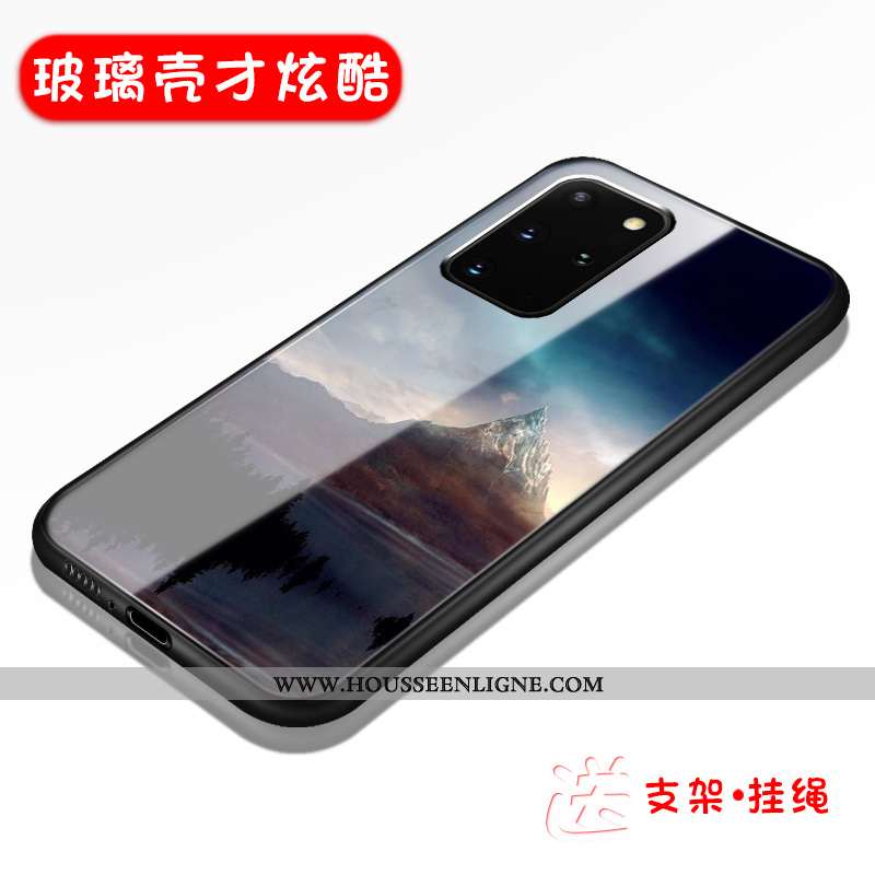 Étui Samsung Galaxy S20+ Mode Délavé En Daim Noir Coque Silicone Incassable Tendance