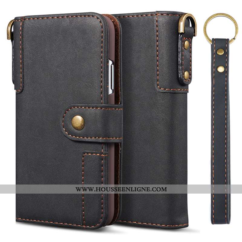 Étui Samsung Galaxy S20+ Protection Cuir Véritable Simple Tout Compris Pu Incassable Noir