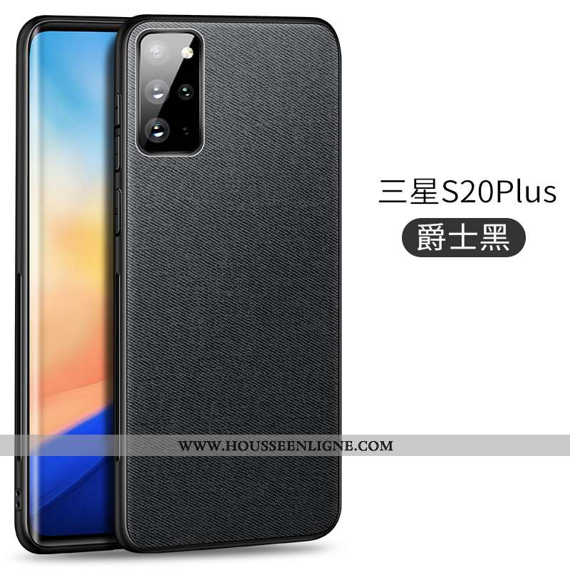 Étui Samsung Galaxy S20+ Protection Ultra Modèle Fleurie Magnétisme Bleu Marin Coque Téléphone Porta