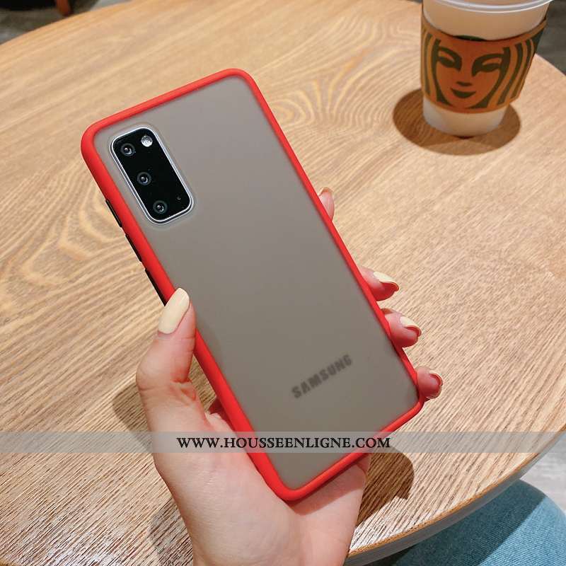 Étui Samsung Galaxy S20 Silicone Mode Étoile Personnalité Délavé En Daim Créatif Nouveau Rouge