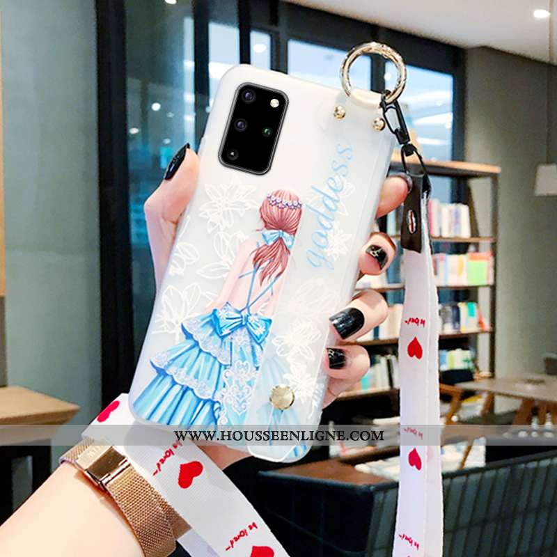 Étui Samsung Galaxy S20+ Silicone Protection Fluide Doux Tout Compris Créatif Incassable Bleu