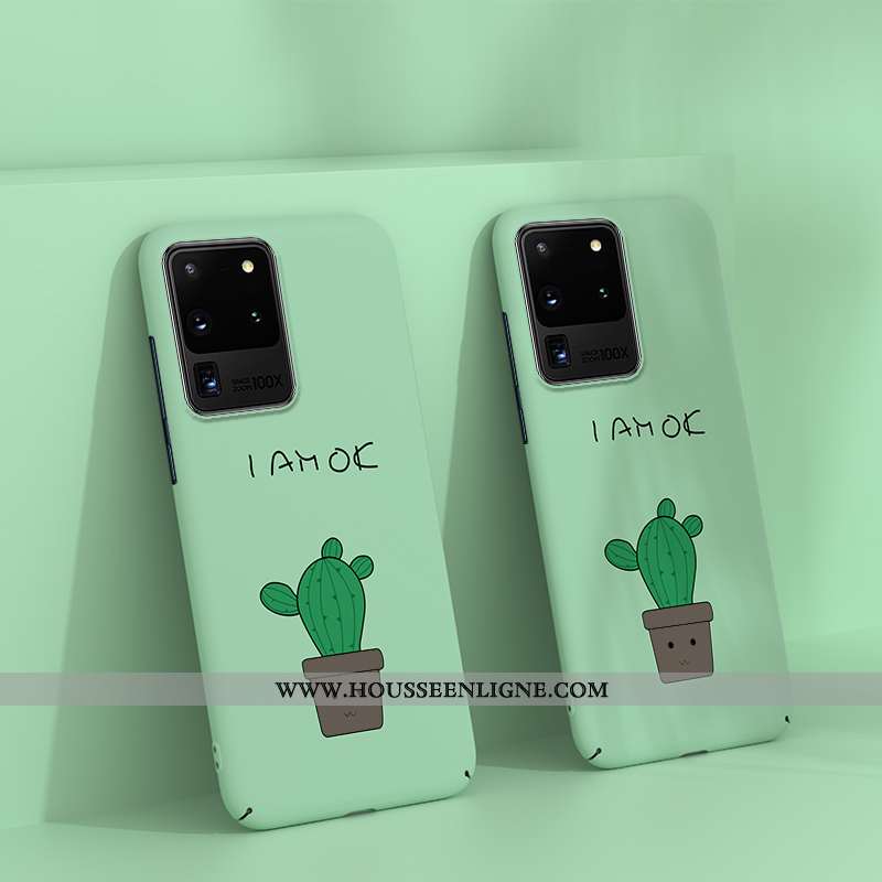 Étui Samsung Galaxy S20 Ultra Dessin Animé Ultra Tendance Nouveau Luxe Incassable Légère Verte
