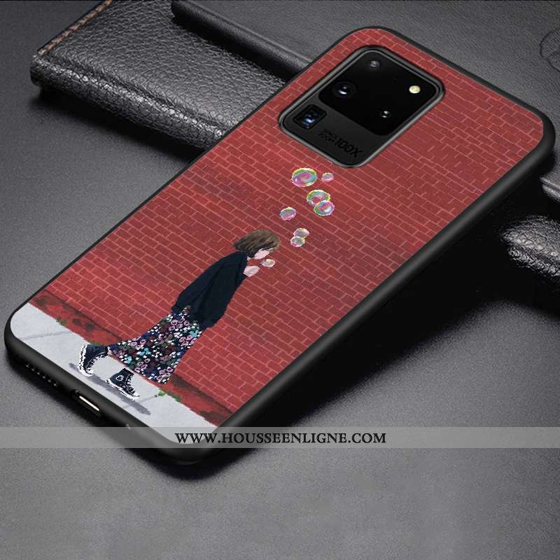 Étui Samsung Galaxy S20 Ultra Fluide Doux Silicone Téléphone Portable Charmant Protection Incassable