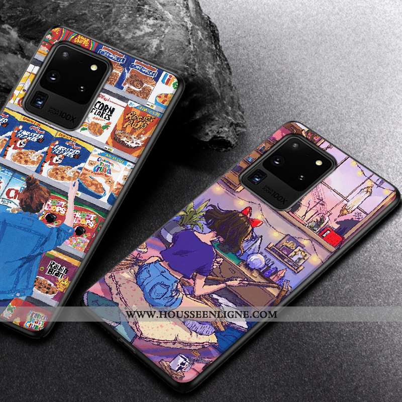 Étui Samsung Galaxy S20 Ultra Fluide Doux Silicone Téléphone Portable Charmant Protection Incassable