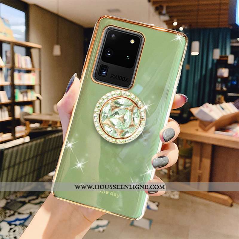 Étui Samsung Galaxy S20 Ultra Luxe Fluide Doux Tout Compris Étoile Téléphone Portable Incassable Bov