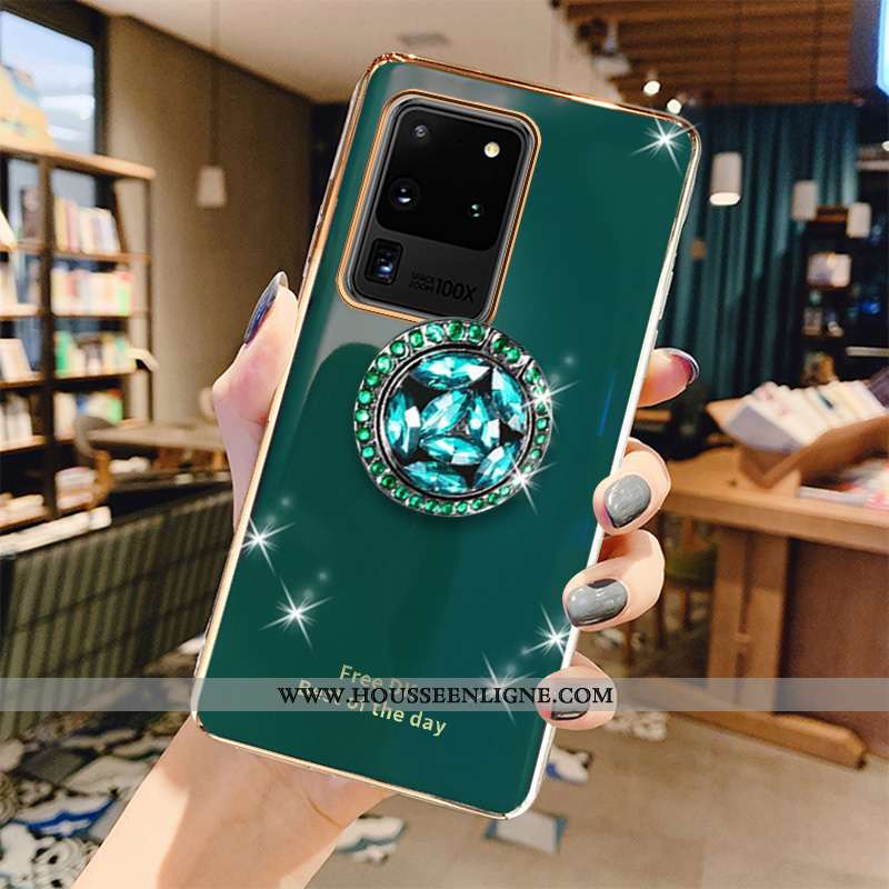 Étui Samsung Galaxy S20 Ultra Luxe Fluide Doux Tout Compris Étoile Téléphone Portable Incassable Bov