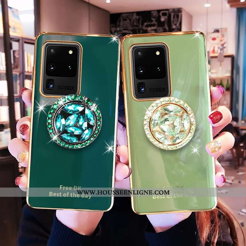 Étui Samsung Galaxy S20 Ultra Luxe Fluide Doux Tout Compris Étoile Téléphone Portable Incassable Bov