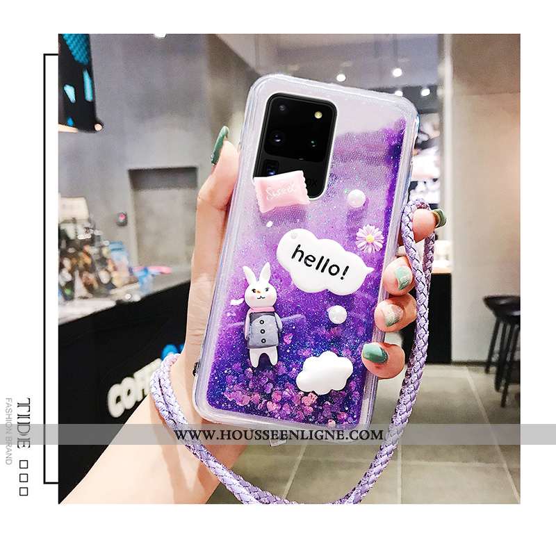 Étui Samsung Galaxy S20 Ultra Mode Protection Téléphone Portable Rose Tendance Fluide Doux