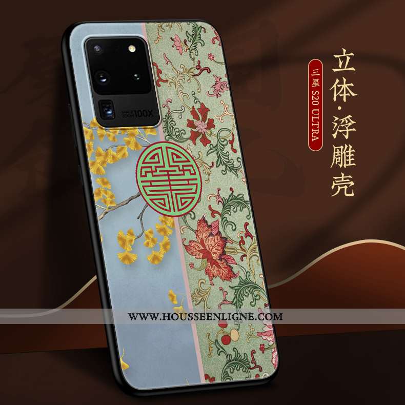 Étui Samsung Galaxy S20 Ultra Personnalité Créatif Bleu Fluide Doux Ornements Suspendus Net Rouge