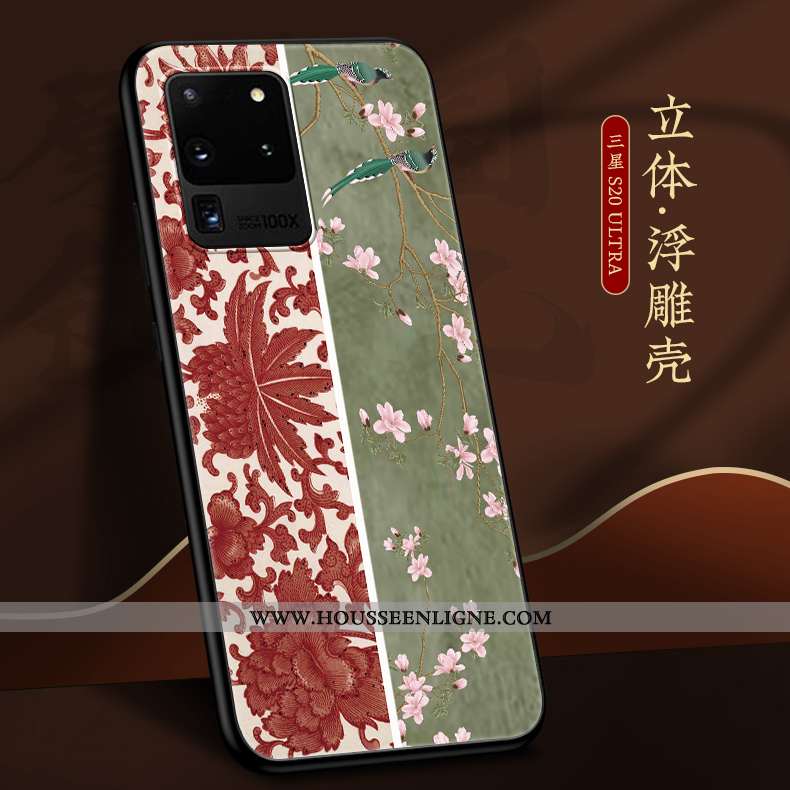 Étui Samsung Galaxy S20 Ultra Personnalité Créatif Bleu Fluide Doux Ornements Suspendus Net Rouge