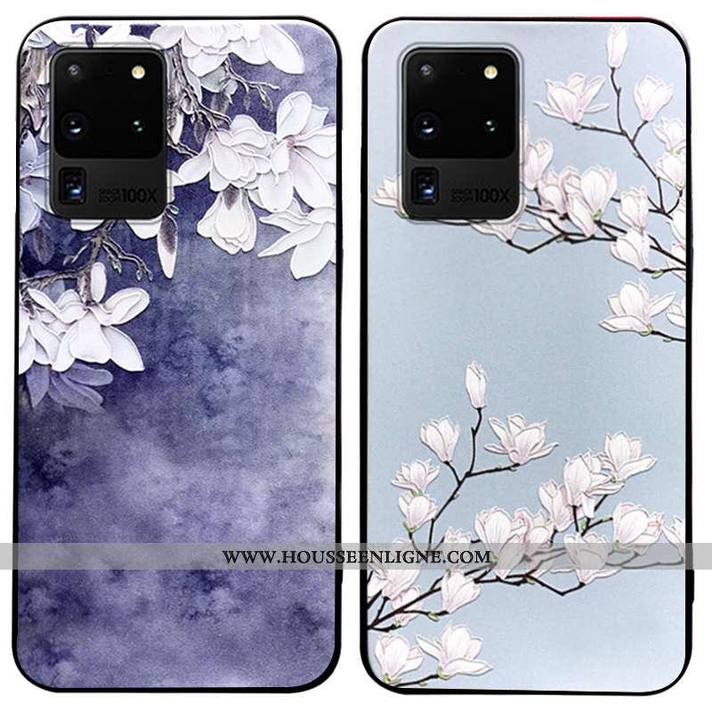 Étui Samsung Galaxy S20 Ultra Protection Ornements Suspendus Bleu Vent Téléphone Portable Cou Suspen