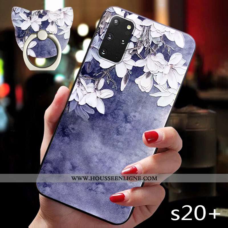Étui Samsung Galaxy S20 Ultra Protection Ornements Suspendus Bleu Vent Téléphone Portable Cou Suspen