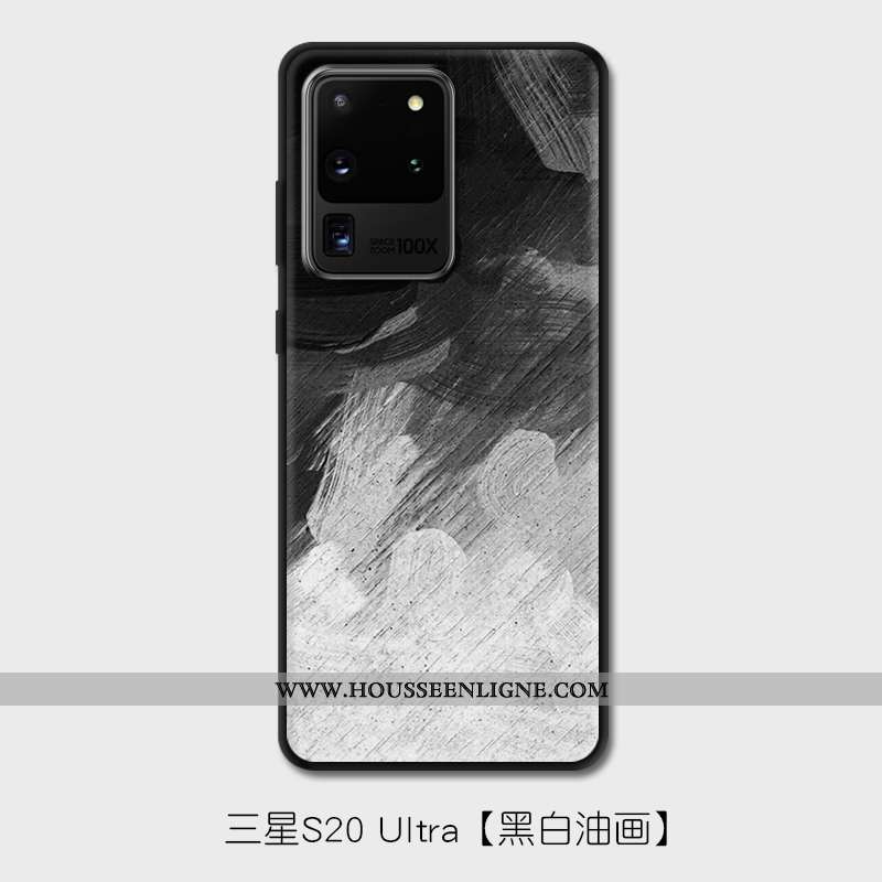 Étui Samsung Galaxy S20 Ultra Tendance Fluide Doux Gris Créatif Protection Personnalité Étoile