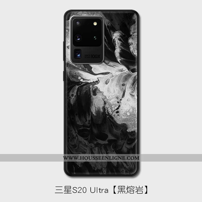 Étui Samsung Galaxy S20 Ultra Tendance Fluide Doux Gris Créatif Protection Personnalité Étoile
